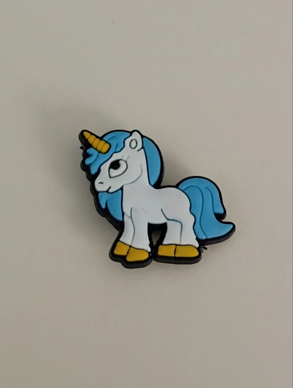 10 for $10 Jibbitz Croc Charm - Unicorn w/ Blue Mane & Tail Gold Horn & Hooves 4